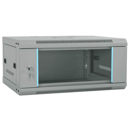 Network Cabinet with Storage Grey 60 x 45 x 28 cm Steel