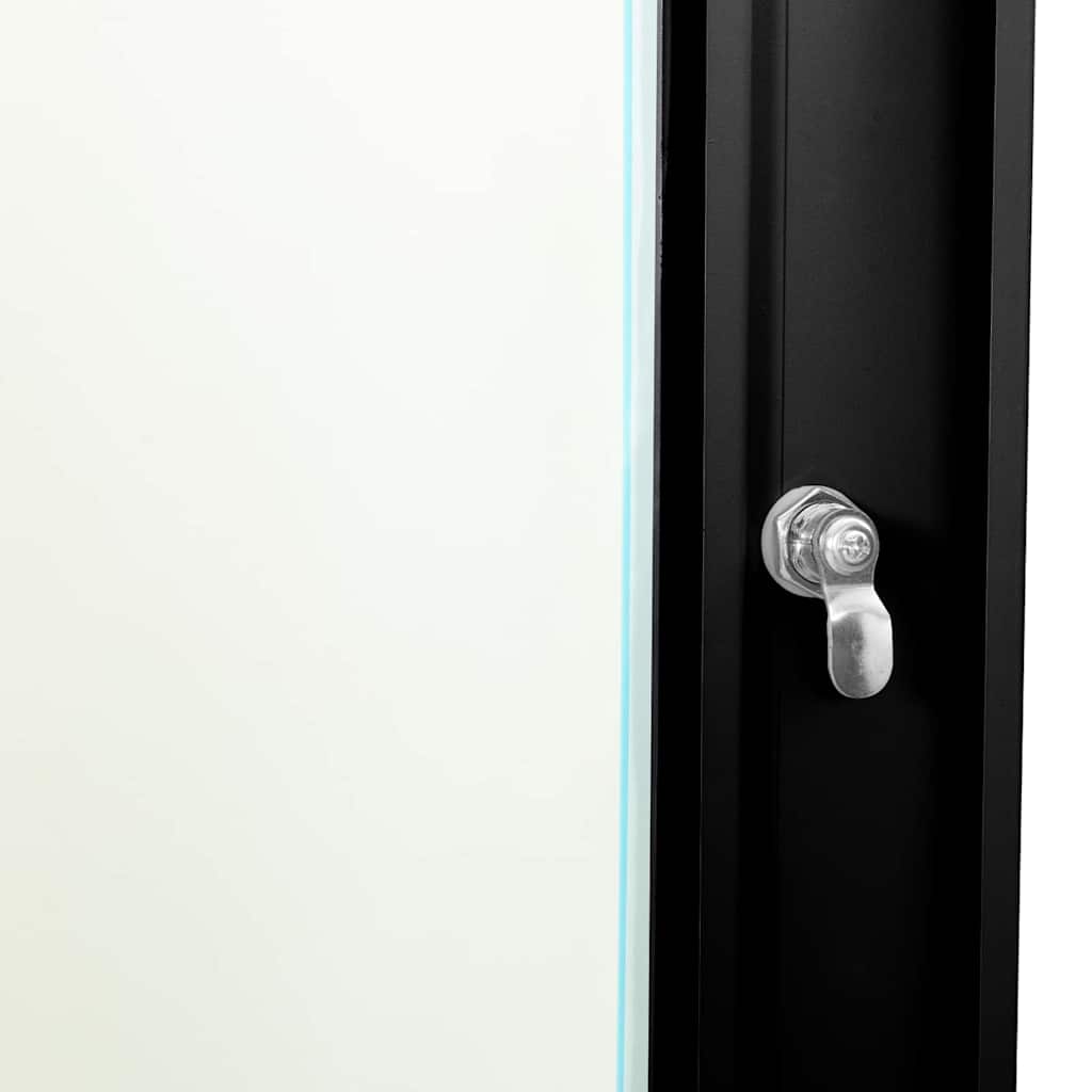 Network Cabinet with Storage Black 60 x 35 x 28 cm Steel