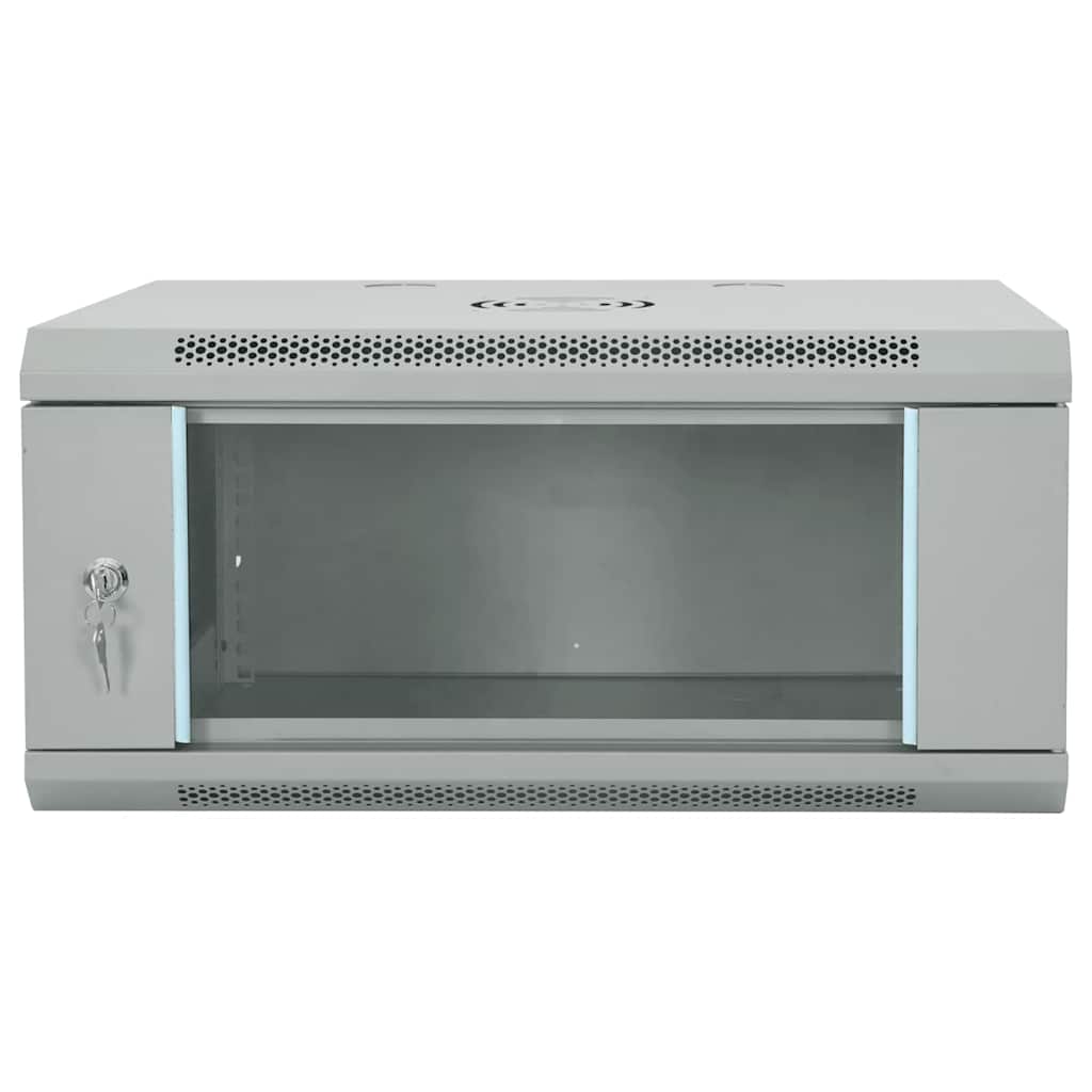 Network Cabinet with Storage Grey 60 x 35 x 28 cm Steel