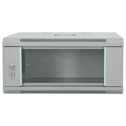 Network Cabinet with Storage Grey 60 x 35 x 28 cm Steel