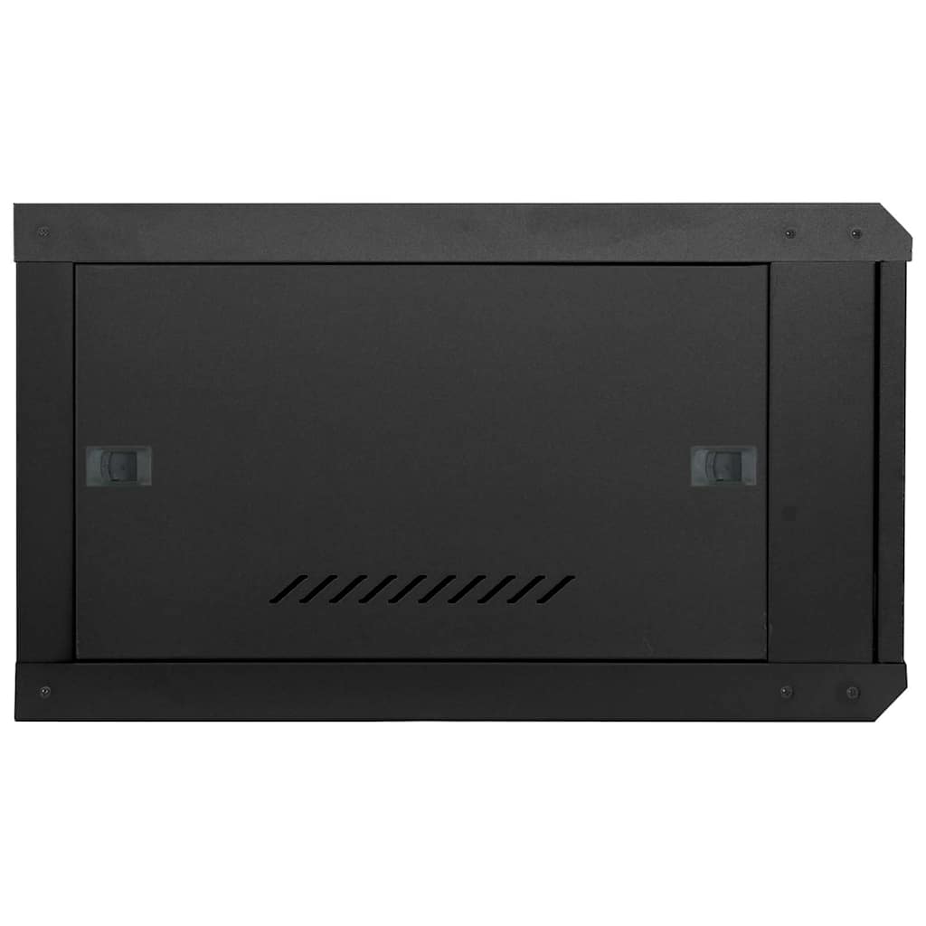 Network Cabinet with Storage Black 60 x 60 x 35 cm Steel