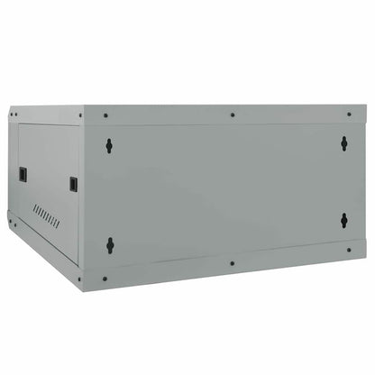 Network Cabinet with Storage Grey 60 x 60 x 35 cm Steel