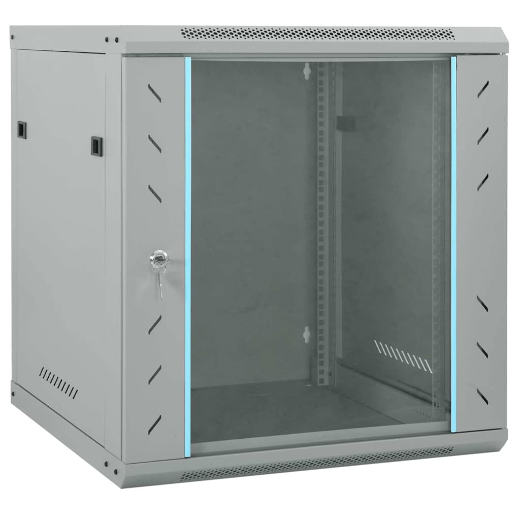 Network Cabinet with Storage Grey 60 x 60 x 65 cm Steel