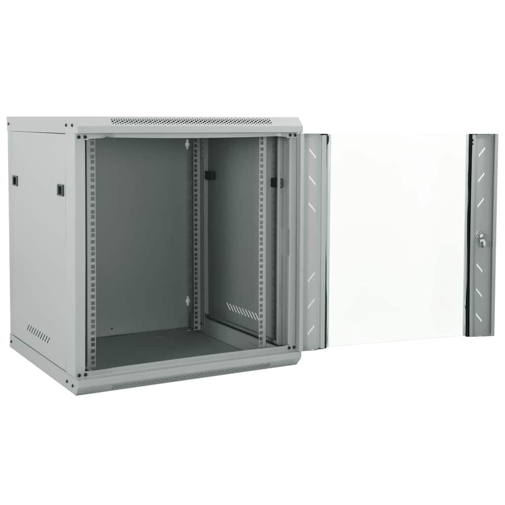 Network Cabinet with Storage Grey 60 x 60 x 65 cm Steel