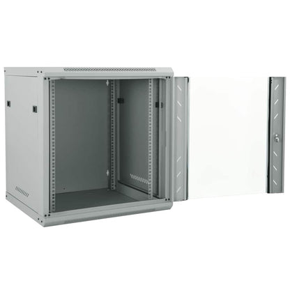 Network Cabinet with Storage Grey 60 x 60 x 65 cm Steel