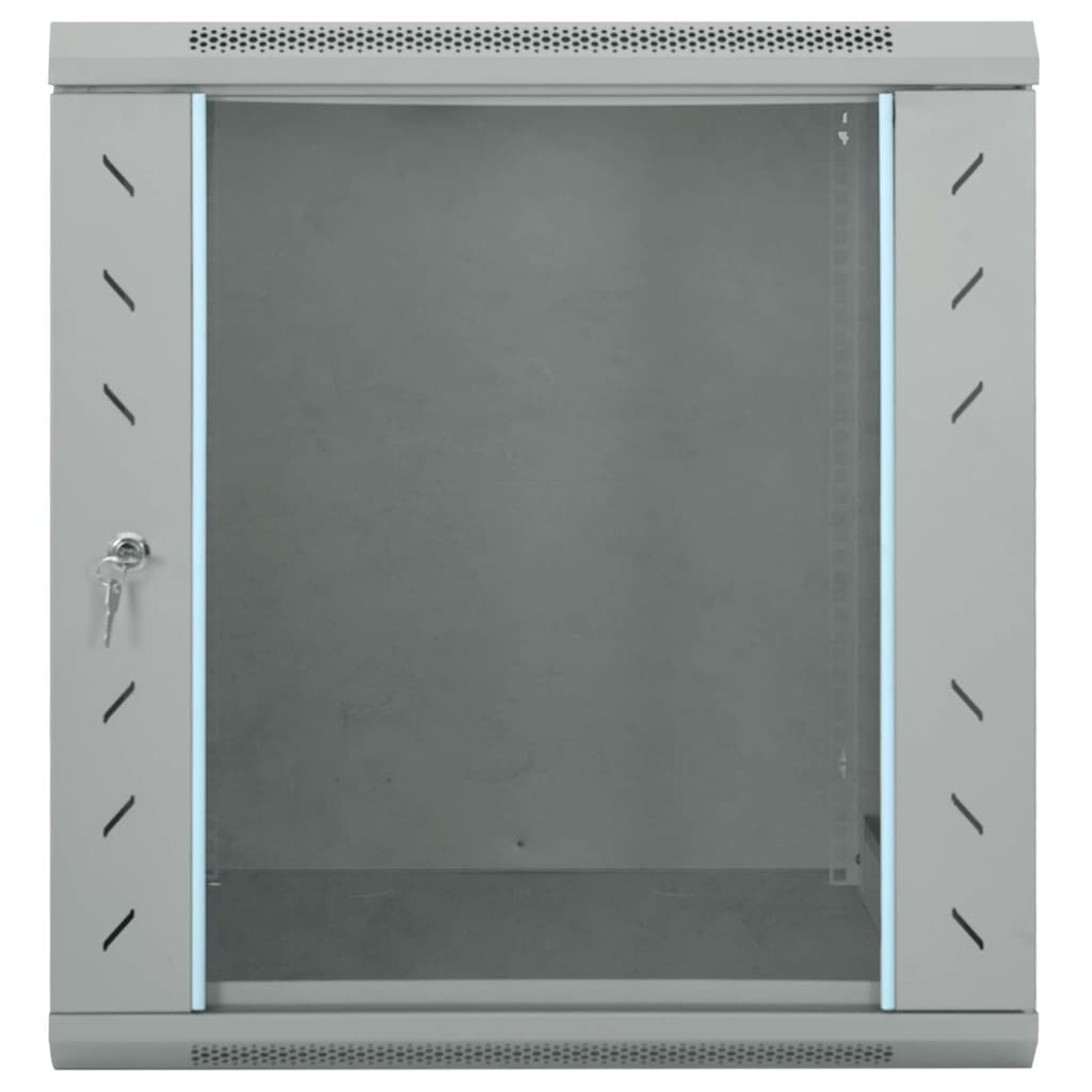 Network Cabinet with Storage Grey 60 x 60 x 65 cm Steel
