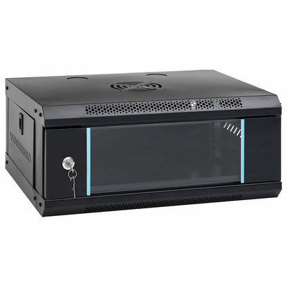 Network Cabinet with Storage Black 53 x 45 x 21 cm Steel