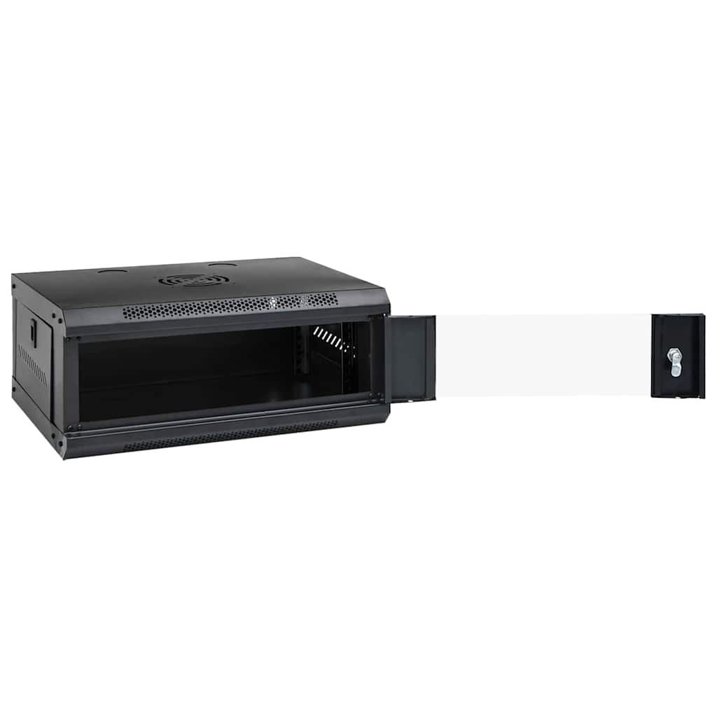 Network Cabinet with Storage Black 53 x 45 x 21 cm Steel