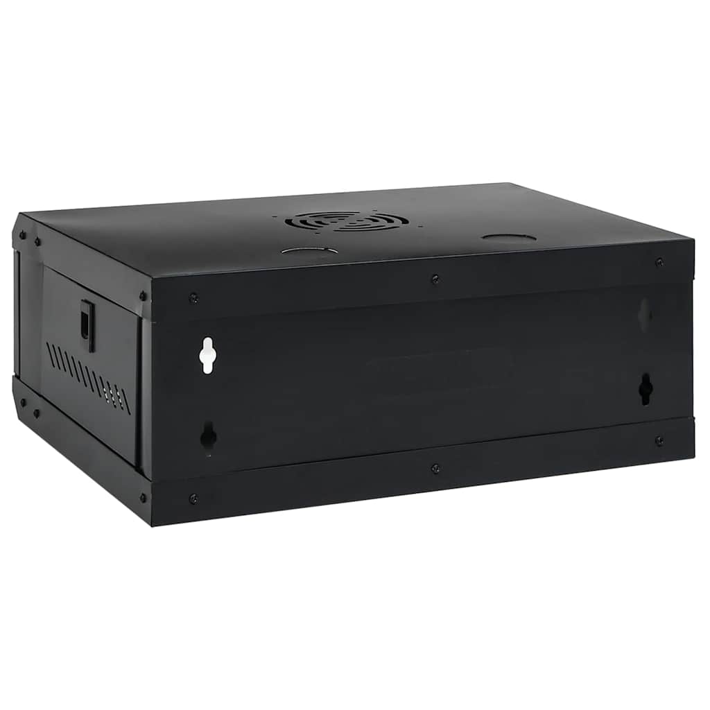 Network Cabinet with Storage Black 53 x 45 x 21 cm Steel