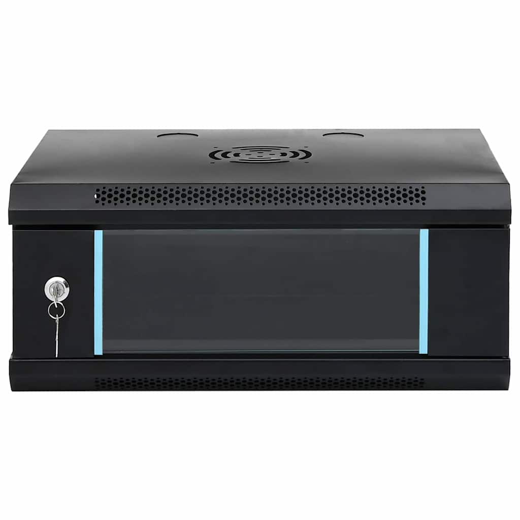 Network Cabinet with Storage Black 53 x 45 x 21 cm Steel