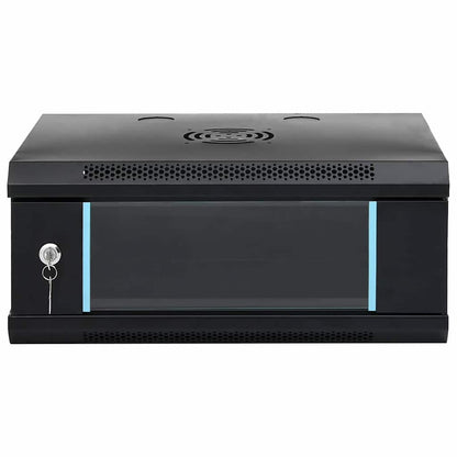 Network Cabinet with Storage Black 53 x 45 x 21 cm Steel
