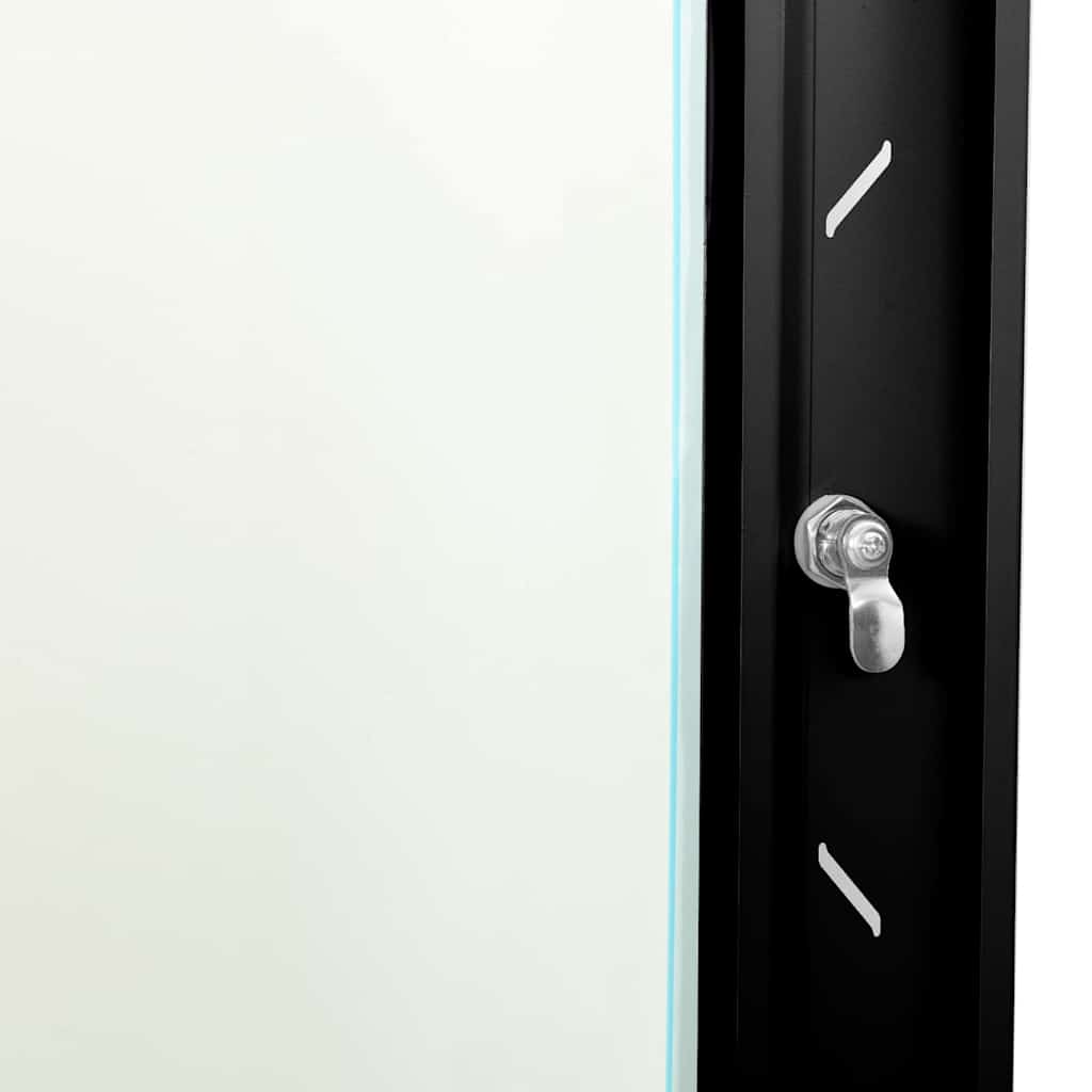 Network Cabinet with Storage Black 60 x 60 x 80 cm Steel