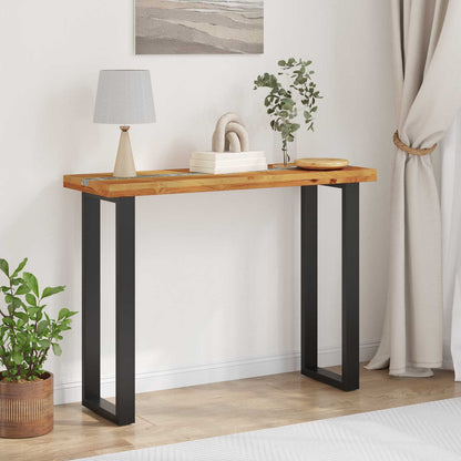 Console Table Brown 100 x 35 x 75 cm Solid Teak Wood