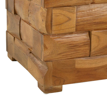 Storage Stool Brown 40 x 40 x 45 cm Solid Teak Wood