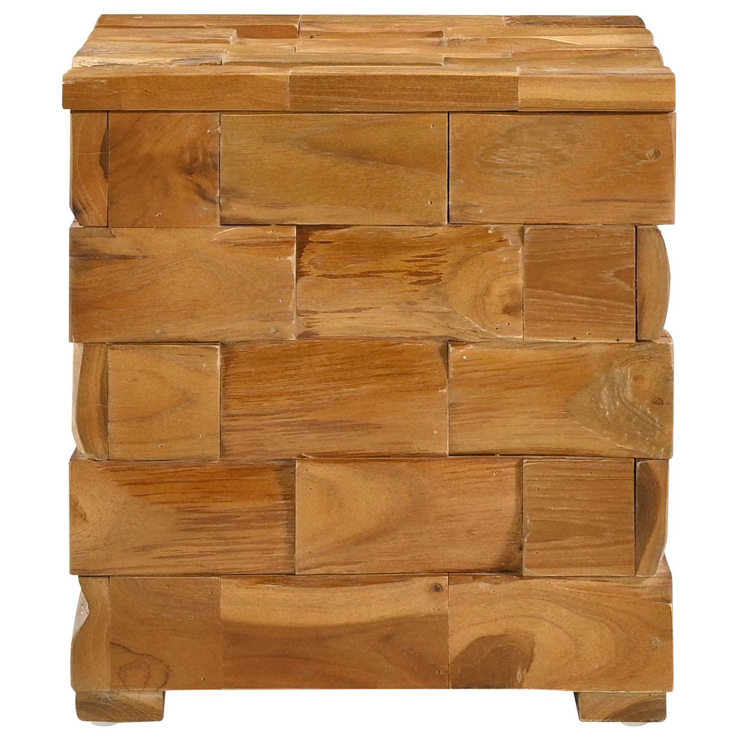 Storage Stool Brown 40 x 40 x 45 cm Solid Teak Wood