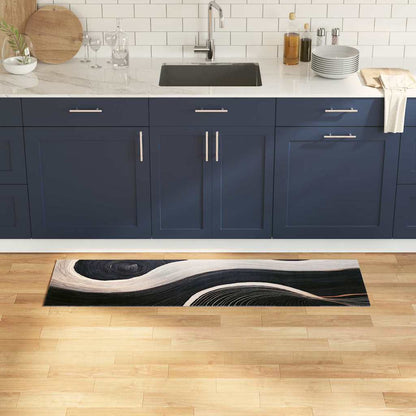 Kitchen Rug Black 150 x 45 cm Velvet
