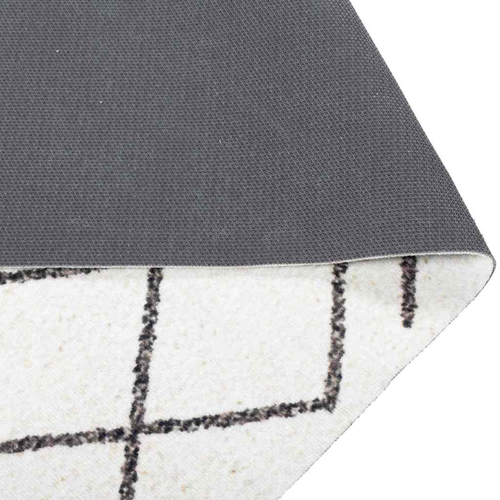 Kitchen Rug White 150 x 45 cm Velvet