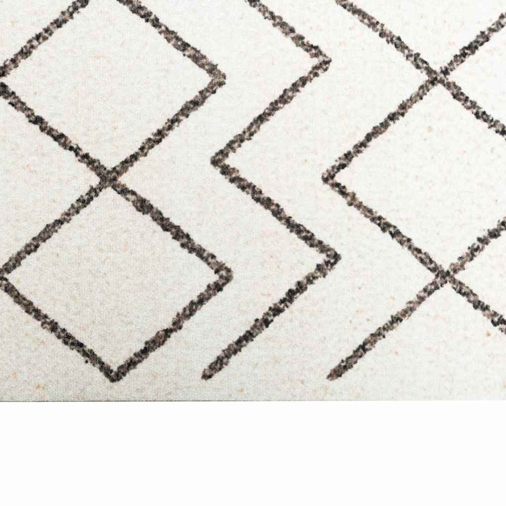 Kitchen Rug White 150 x 45 cm Velvet