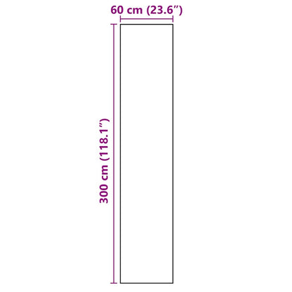 Kitchen Rug White 300 x 60 cm Velvet