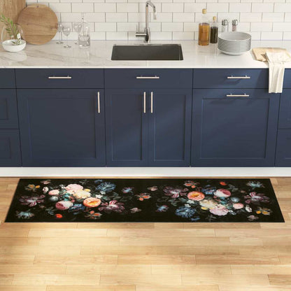 Kitchen Rug Black 180 x 60 cm Velvet