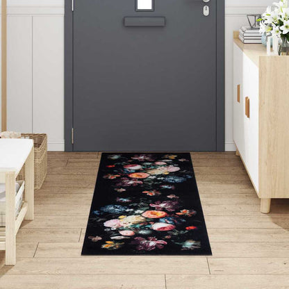 Kitchen Rug Black 180 x 60 cm Velvet
