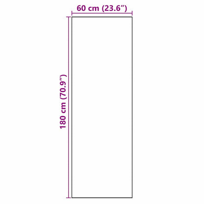 Kitchen Rug Black 180 x 60 cm Velvet