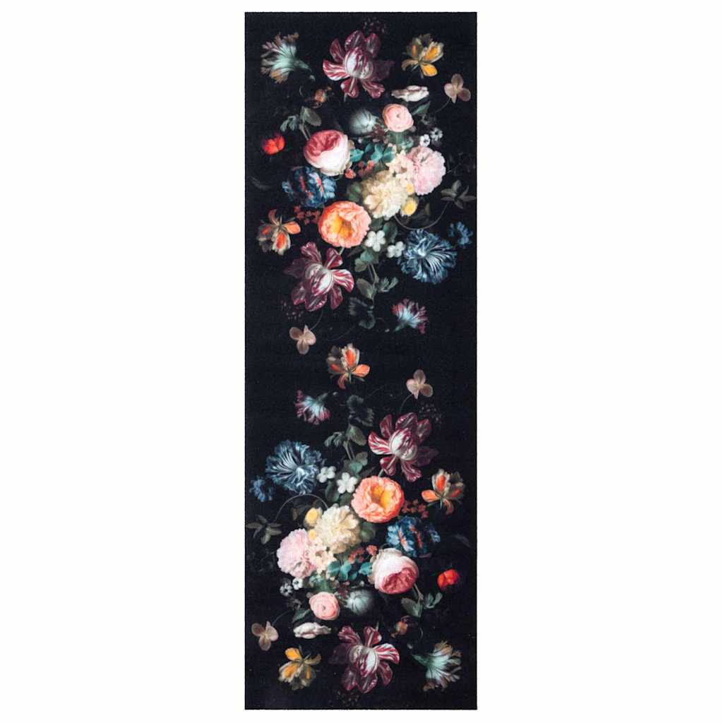 Kitchen Rug Black 180 x 60 cm Velvet