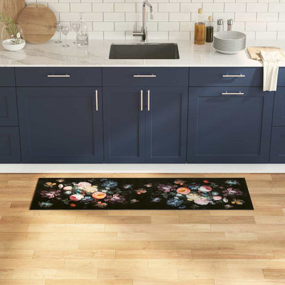 Kitchen Rug Black 150 x 45 cm Velvet