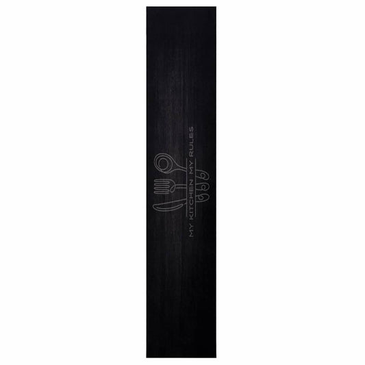 Kitchen Rug Black 300 x 60 cm 100% Polyamide Washable
