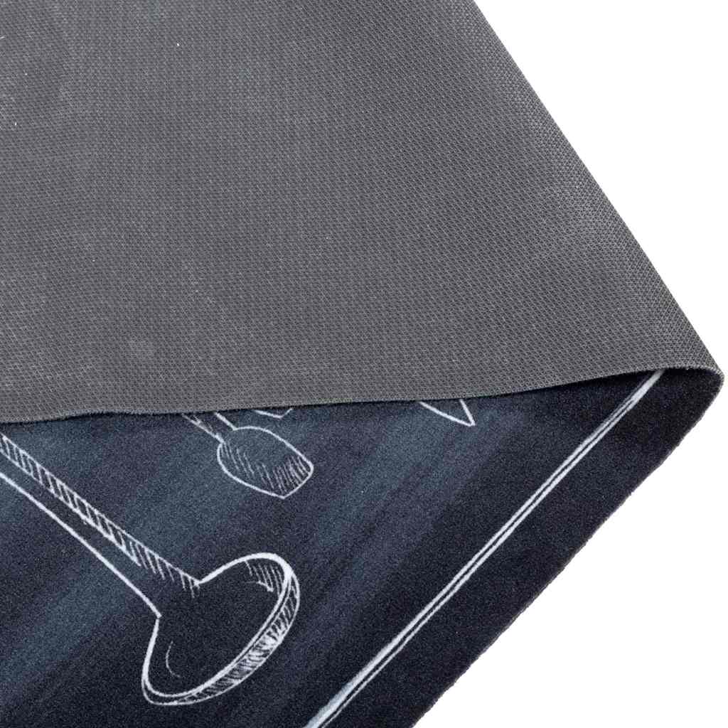 Kitchen Rug Black 180 x 60 cm Velvet