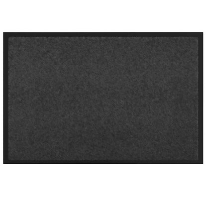 Door Mat Anthracite 60 x 40 x 1.2 cm Teddy Fabric