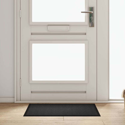 Door Mat Anthracite 80 x 60 x 1.2 cm Teddy Fabric