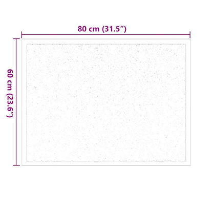 Door Mat Black 80 x 60 x 1.2 cm Teddy Fabric