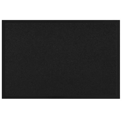 Door Mat Black 120 x 80 x 1.2 cm Teddy Fabric