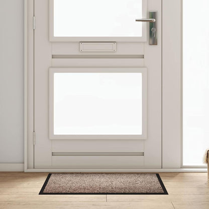 Door Mat Beige 80 x 60 x 1.2 cm Teddy Fabric