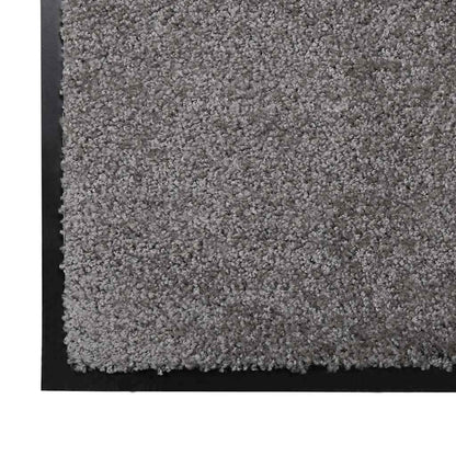 Door Mat Light Grey 60 x 40 x 1.2 cm Teddy Fabric
