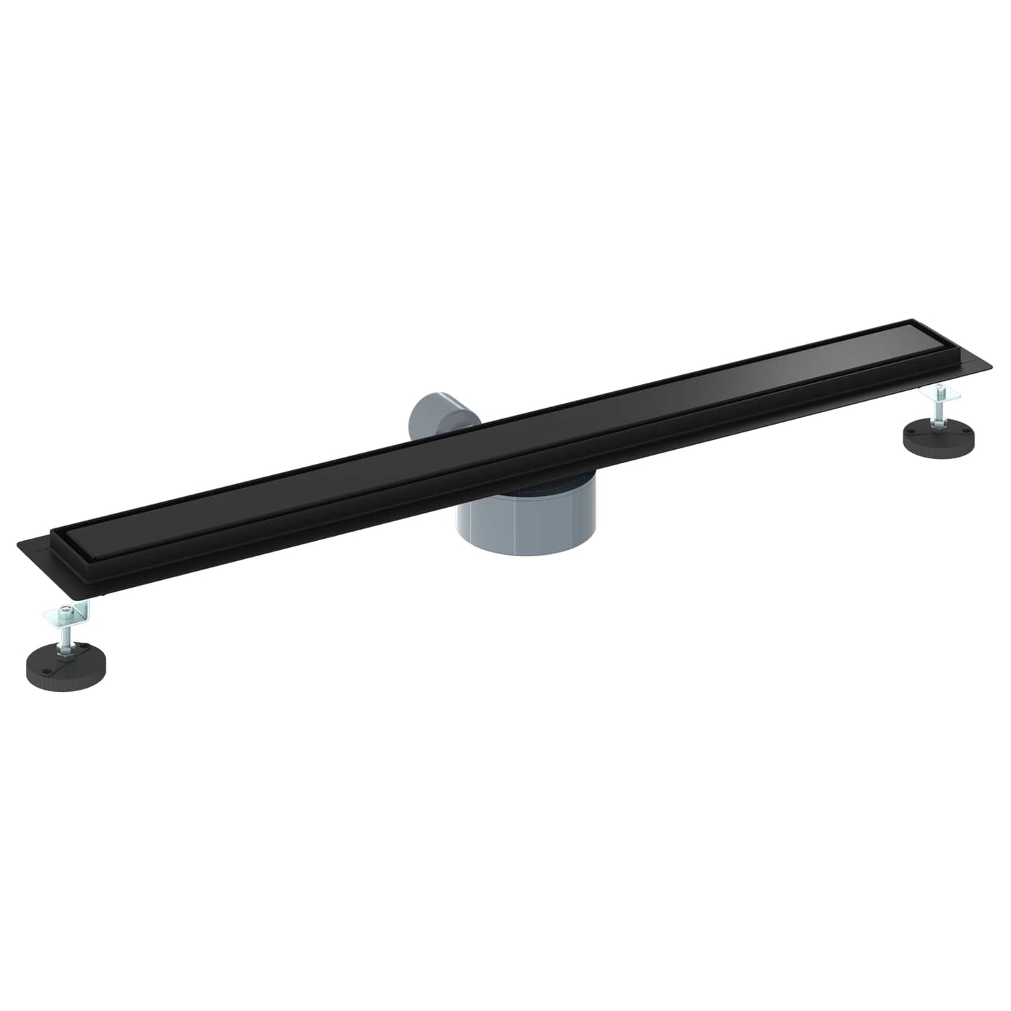 Shower Drain 2-in-1 with 360° Siphon Black 80 cm