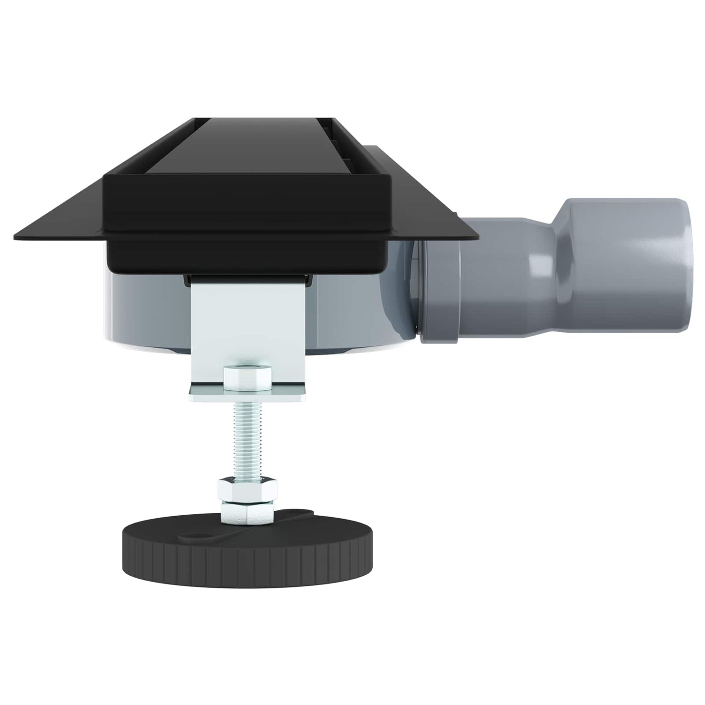 Shower Drain 2-in-1 with 360° Siphon Black 80 cm