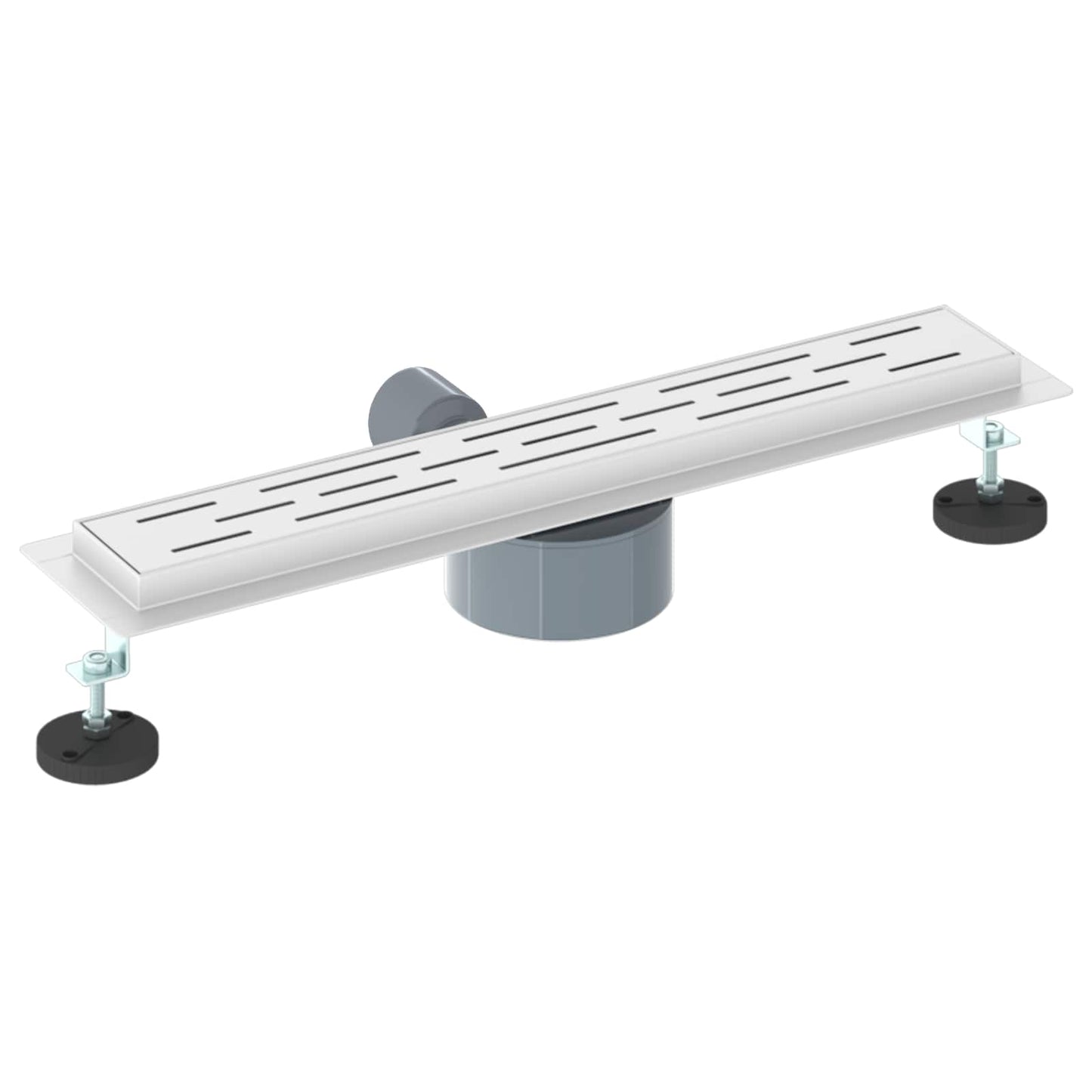 Shower Drain Line Design with 360° Siphon Silver 50 cm
