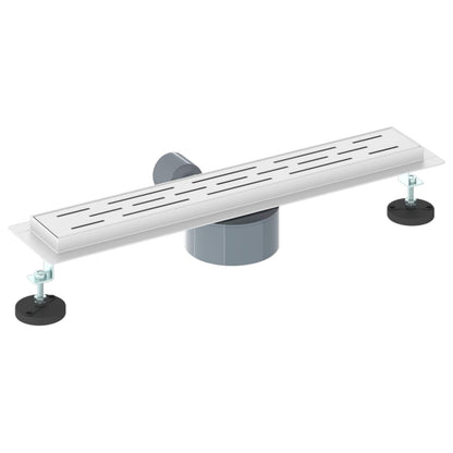 Shower Drain Line Design with 360° Siphon Silver 50 cm