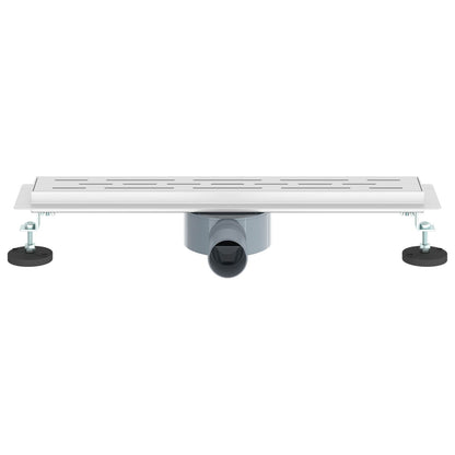 Shower Drain Line Design with 360° Siphon Silver 50 cm