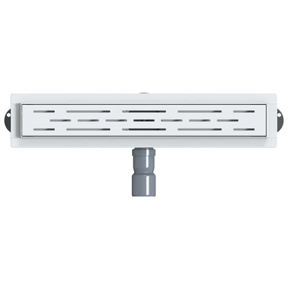 Shower Drain Line Design with 360° Siphon Silver 50 cm