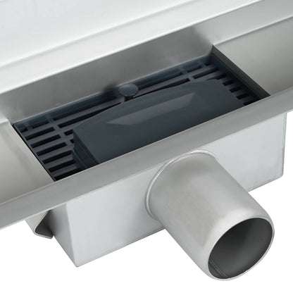 Wall Mounted Shower Drain Silver 80 cm Stainless Steel 304