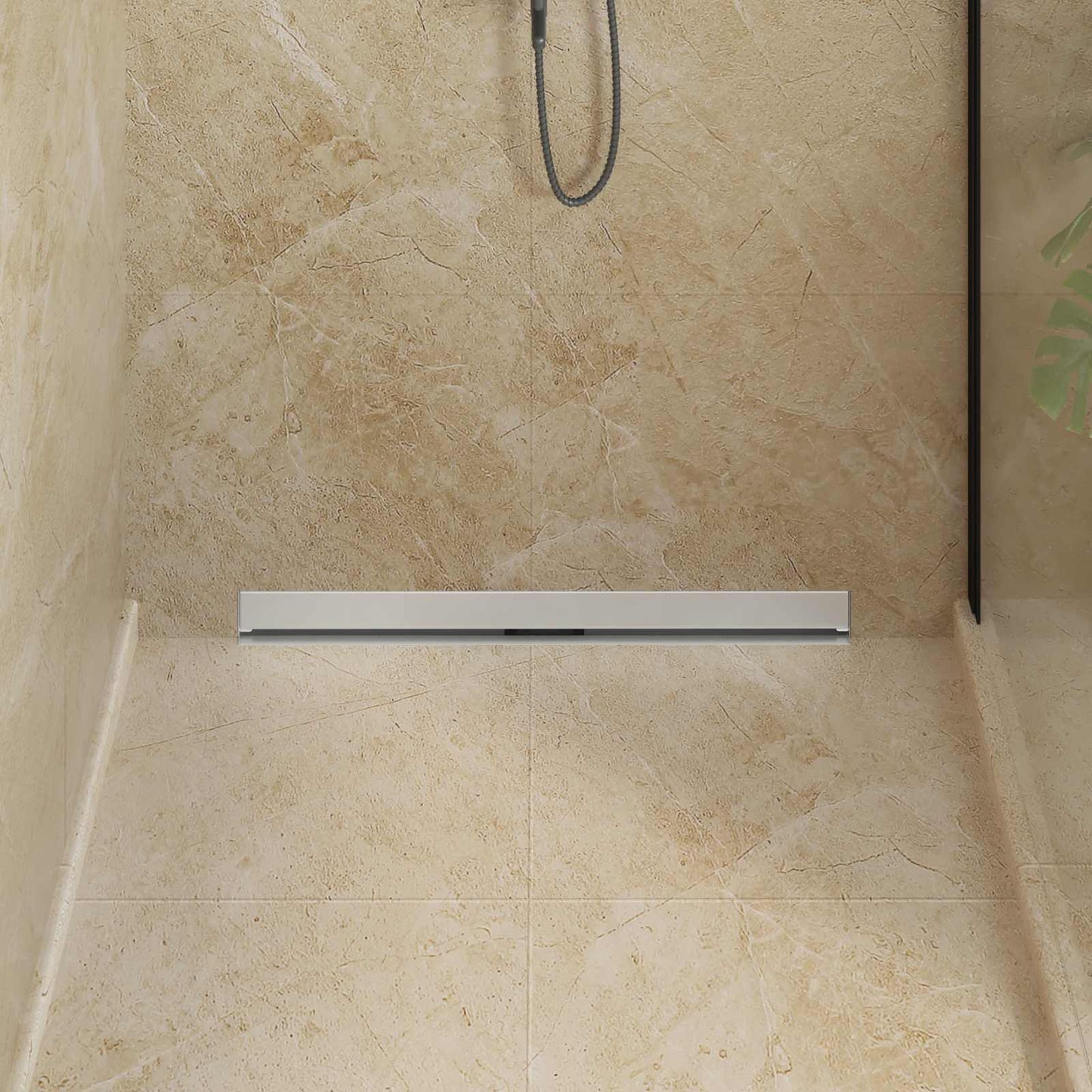 Wall Mounted Shower Drain Silver 80 cm Stainless Steel 304