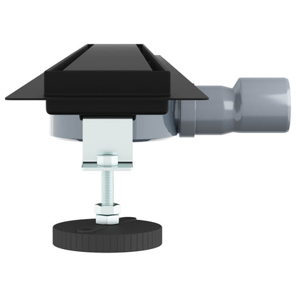 Shower Drain 2-in-1 with 360° Siphon Black 90 cm