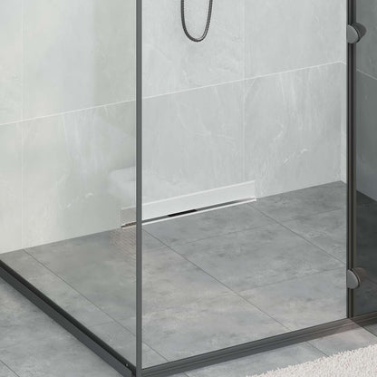 Wall Mounted Shower Drain Silver 50 cm Stainless Steel 304