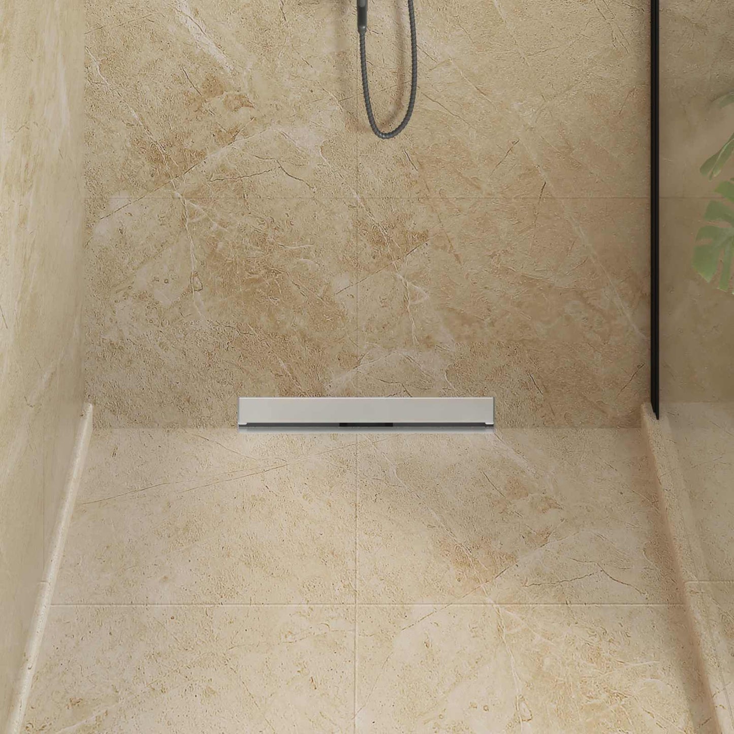 Wall Mounted Shower Drain Silver 50 cm Stainless Steel 304