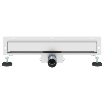 Wall Mounted Shower Drain Silver 50 cm Stainless Steel 304