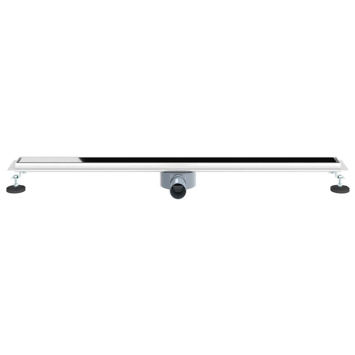 Shower Drain Glass Cover with 360° Siphon Black 100 cm