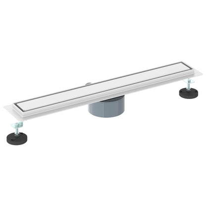 Shower Drain 2-in-1 with 360° Siphon Silver 60 cm